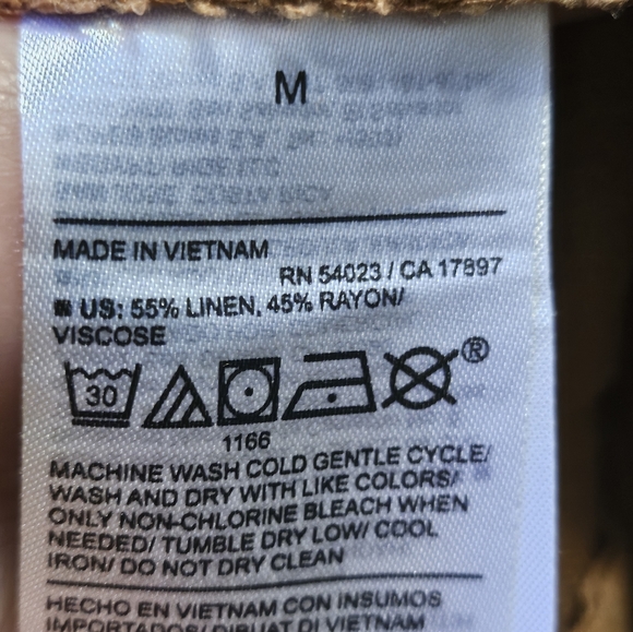 Old Navy High Waisted Linen Blend Crop Pants Sisal Size M - Picture 13 of 14